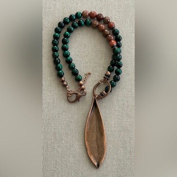 28 inch Copper Leaf pendant Necklace NWOT - Picture 2 of 10